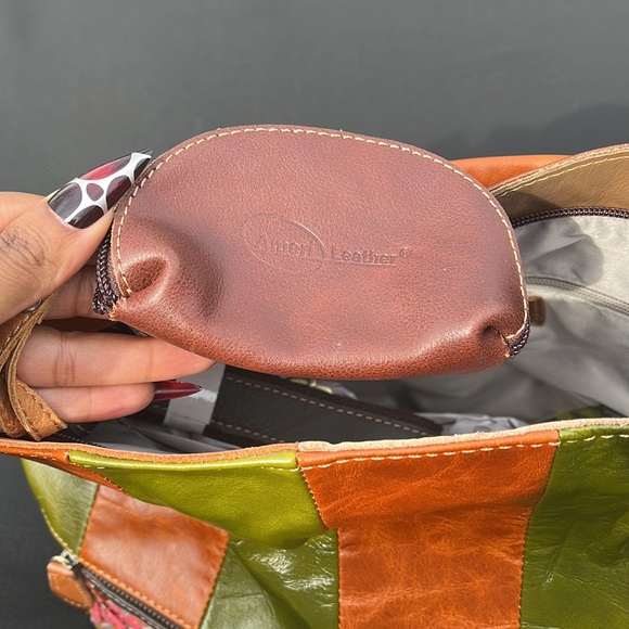 Ameri Leather patchwork leather hobo bag - Picture 6 of 13